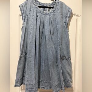 Free People Light Blue Denim Mini Dress